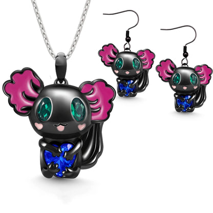 Cat & Axolotl Jewelry Set