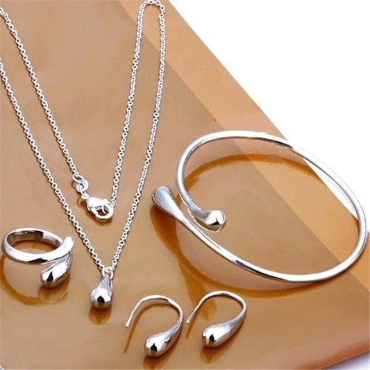 Collier Double Heart Jewelry Set